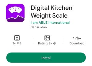 Aplikasi Digital Kitchen Weight Scale